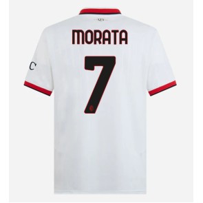 Billiga AC Milan Alvaro Morata #7 Bortatröja 2024-25 Kortärmad